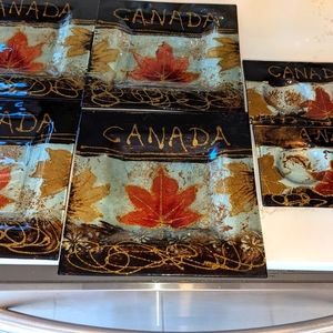 Canada souviens décoration plates and tea light dish